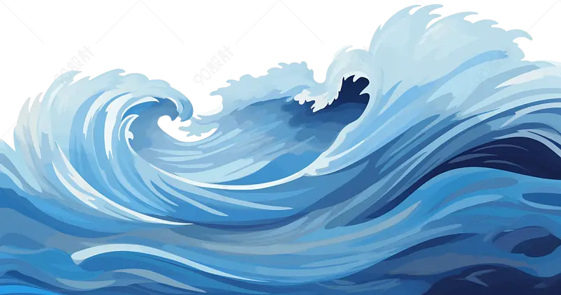 水花海浪波浪免抠素材图