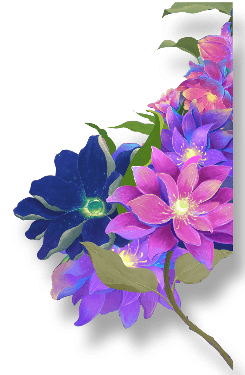 清新唯美水彩手绘花朵插画