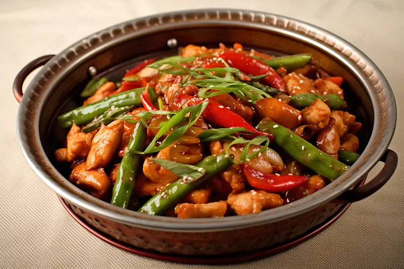 清晰的摄影图高清的图片电商产品拍摄美食美味食物一盘菜干锅肥肠