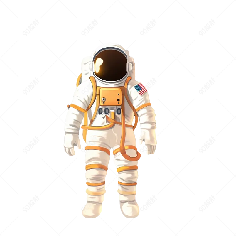 航天宇航员空间宇宙太空月球科技星球手绘图