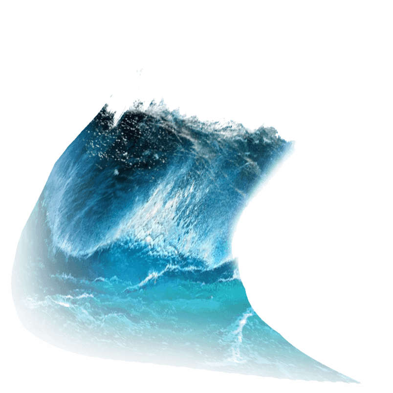 水浪白色水花蓝色海洋元素
