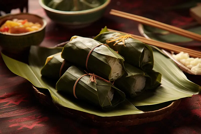清晰的摄影图高清的图片电商产品拍摄美食美味食物一盘端午节粽子