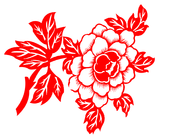 剪纸艺术花卉