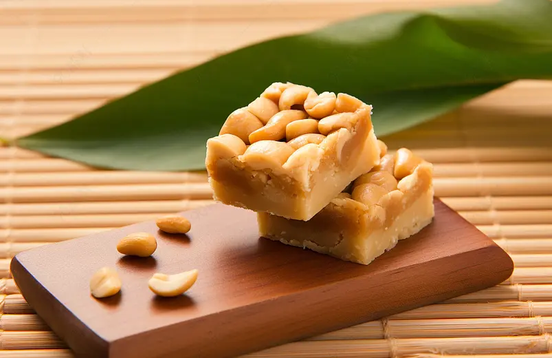 原味芝麻花生酥传统零食小吃手工糕点酥实拍摄影图