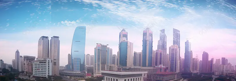 高清的图片海报设计背景广告设计素材元素城市建筑蓝天白云高楼大厦南昌红谷滩全景图