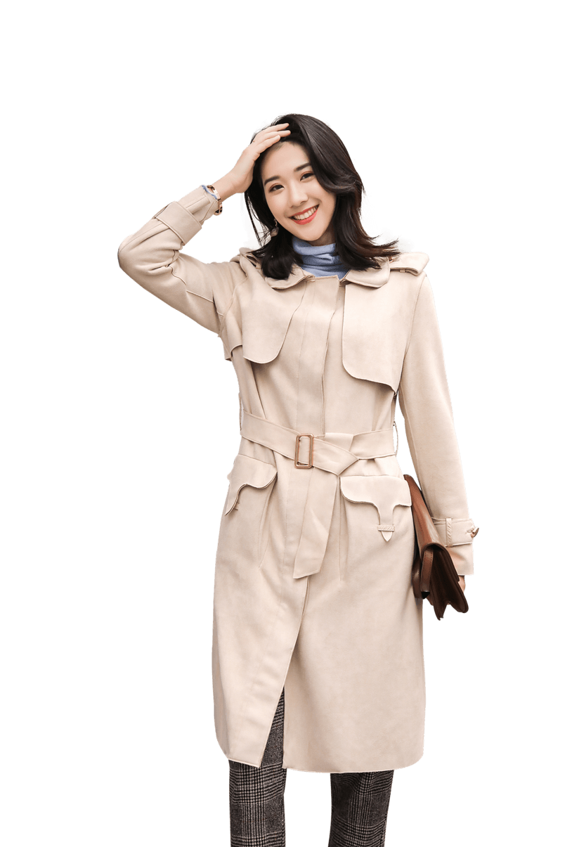 秋装女美丽风衣时尚女模特女生