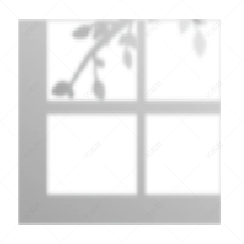 窗户投影灰色渐变窗户树叶阴影光线投影
