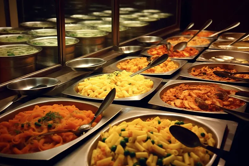 清晰的摄影图高清的图片电商产品拍摄美食美味食物在餐厅的自助餐