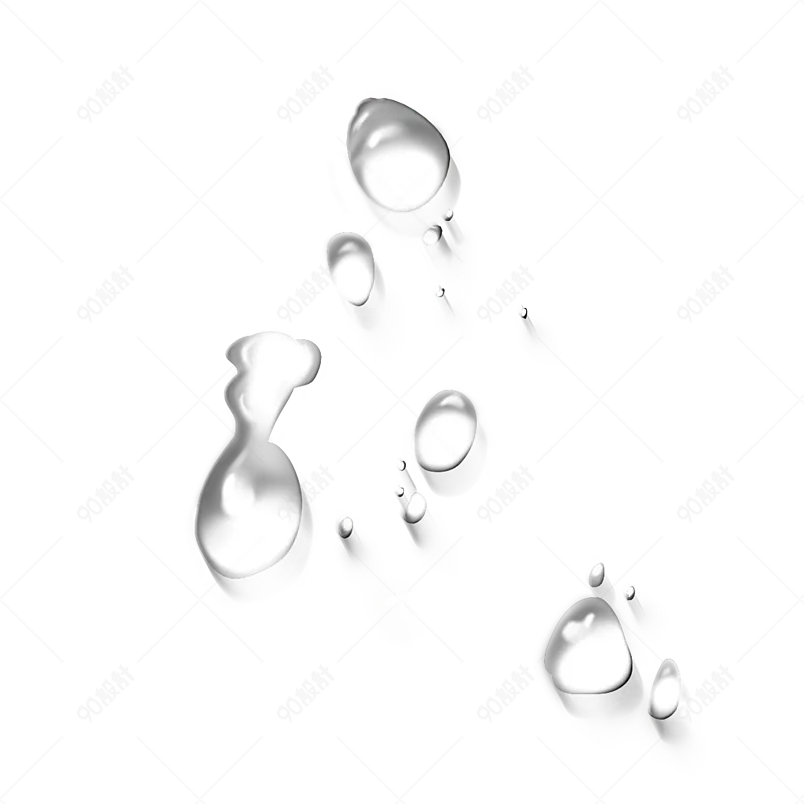 水滴水珠水投影效果图素材图片免扣