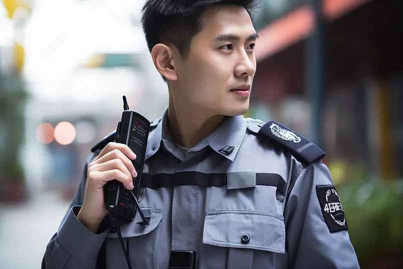 物业安保使用对讲机通话