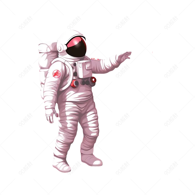 航天宇航员空间宇宙太空月球科技星球手绘图