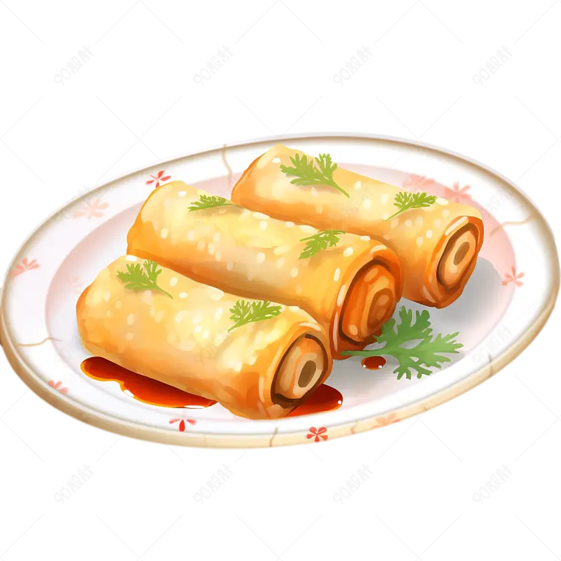 鱼鲜虾春卷越南春卷小吃