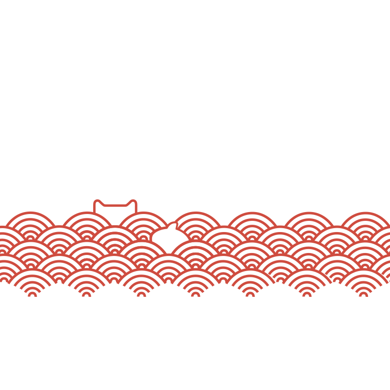 红色中国风祥云波浪背景底纹