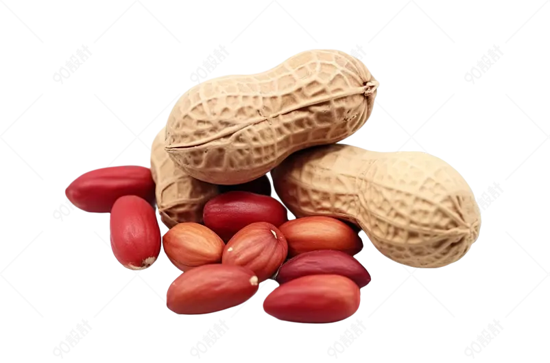黄灰色带壳花生花生仁坚果食品实拍元素