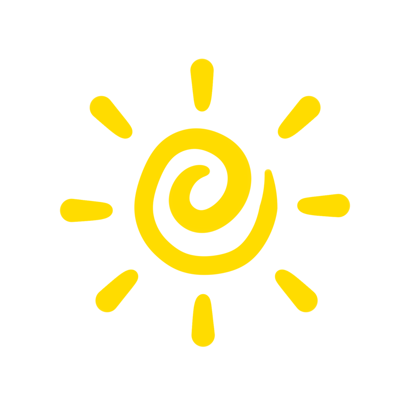 简约手绘卡通可爱线条太阳