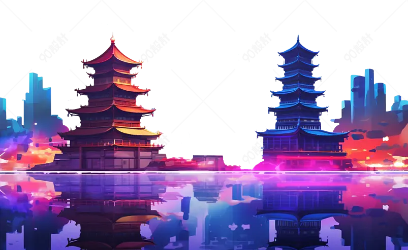 云南风景观望楼地标