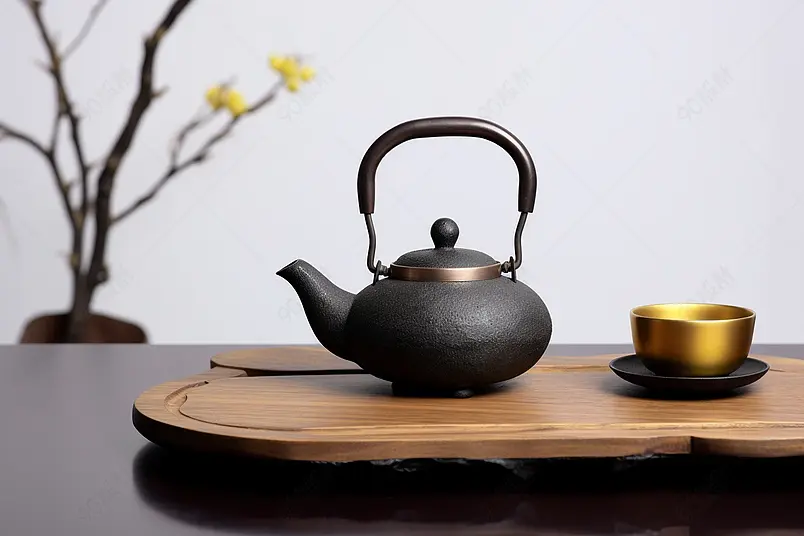 高清的图片海报设计背景广告设计素材元素桌上的一个中式茶壶