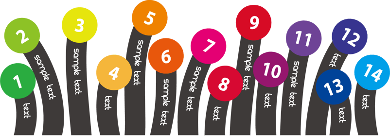 ppt数字流程图