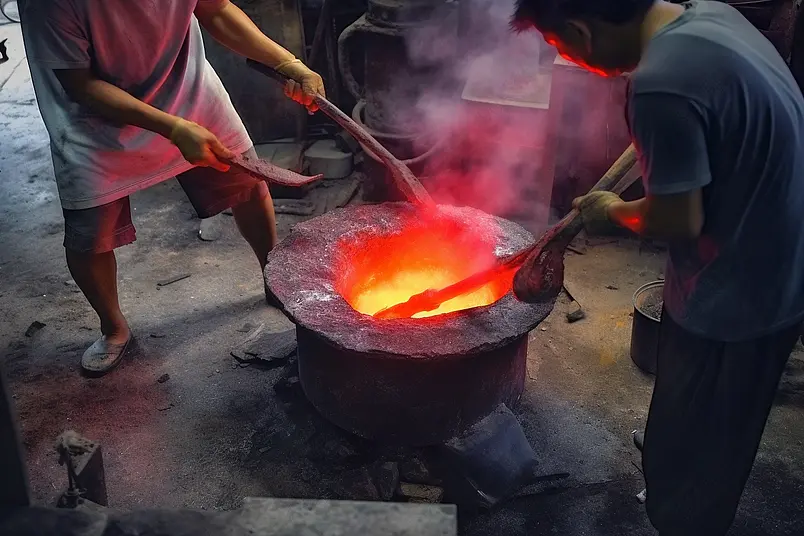 高清的图片海报设计背景广告设计素材元素传统技艺章丘铁锅锻打锻造