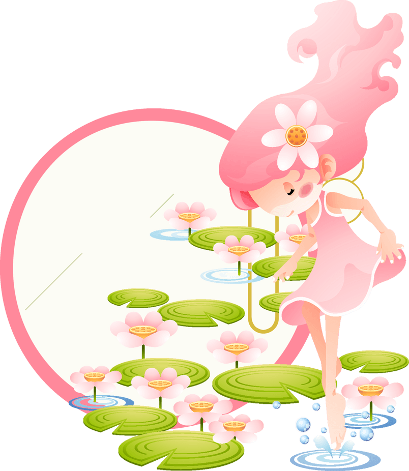 彩绘唯美花仙子立夏节气