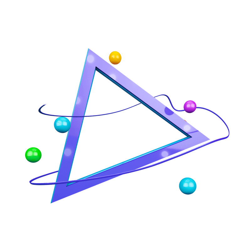 电商立体三角几何C4D标题字装饰PNG元素