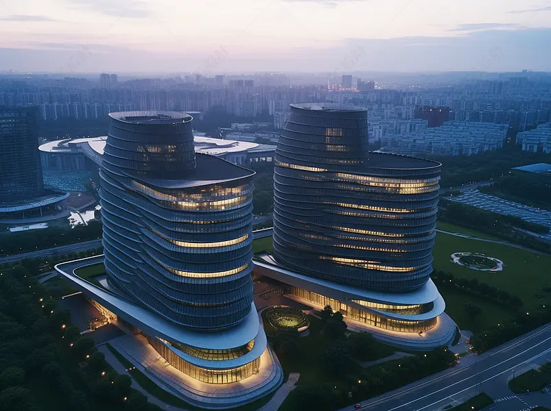豪华房地产商业风格建筑空间