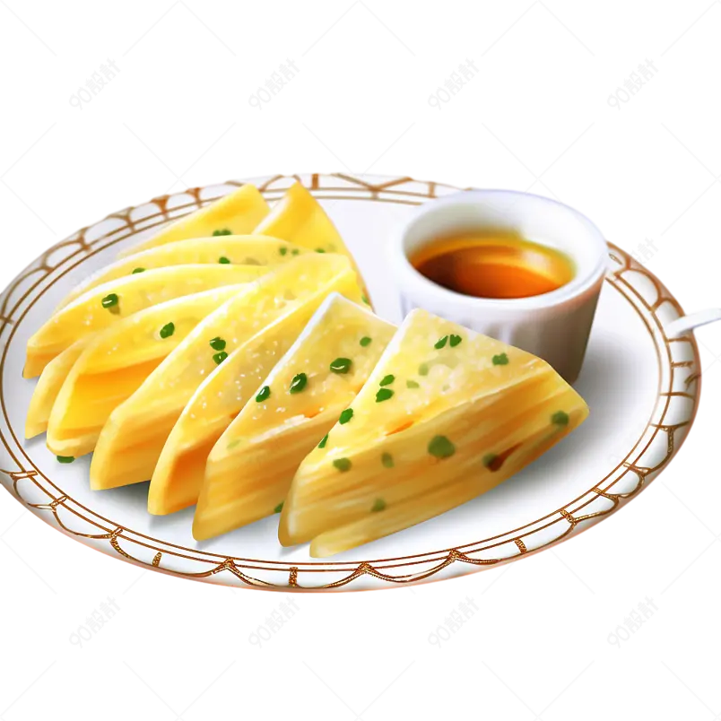 美味早餐葱花鸡蛋饼蘸料