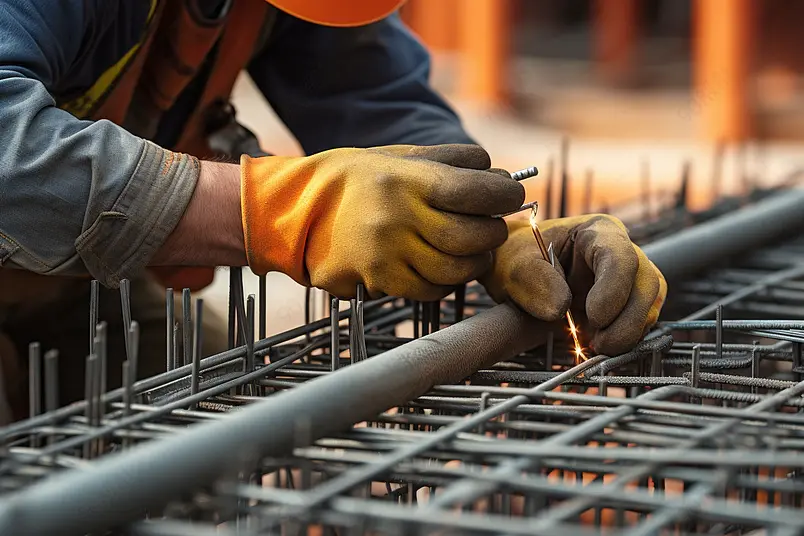 在建筑工地用铁丝钳切割器工具安装钢丝隔板
