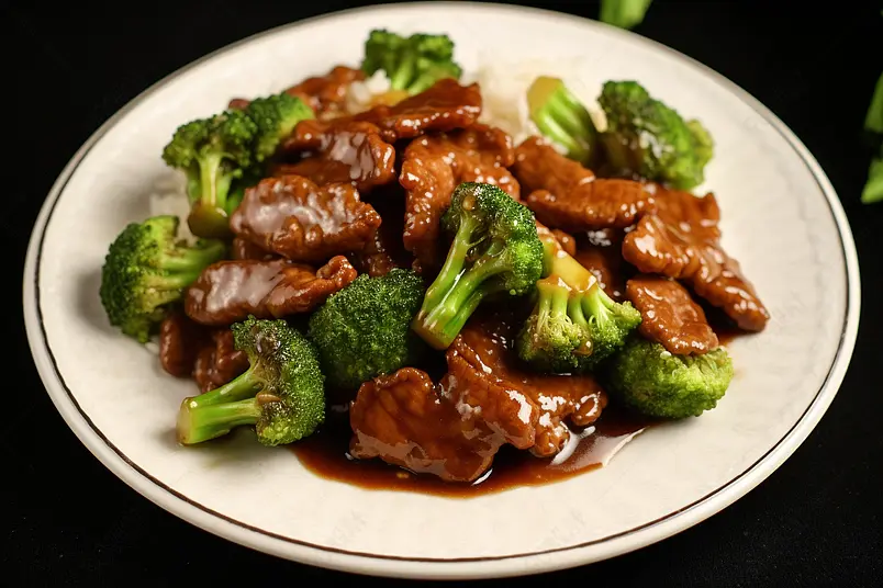 清晰的摄影图高清的图片电商产品拍摄美食美味食物一盘蚝油牛肉片菜