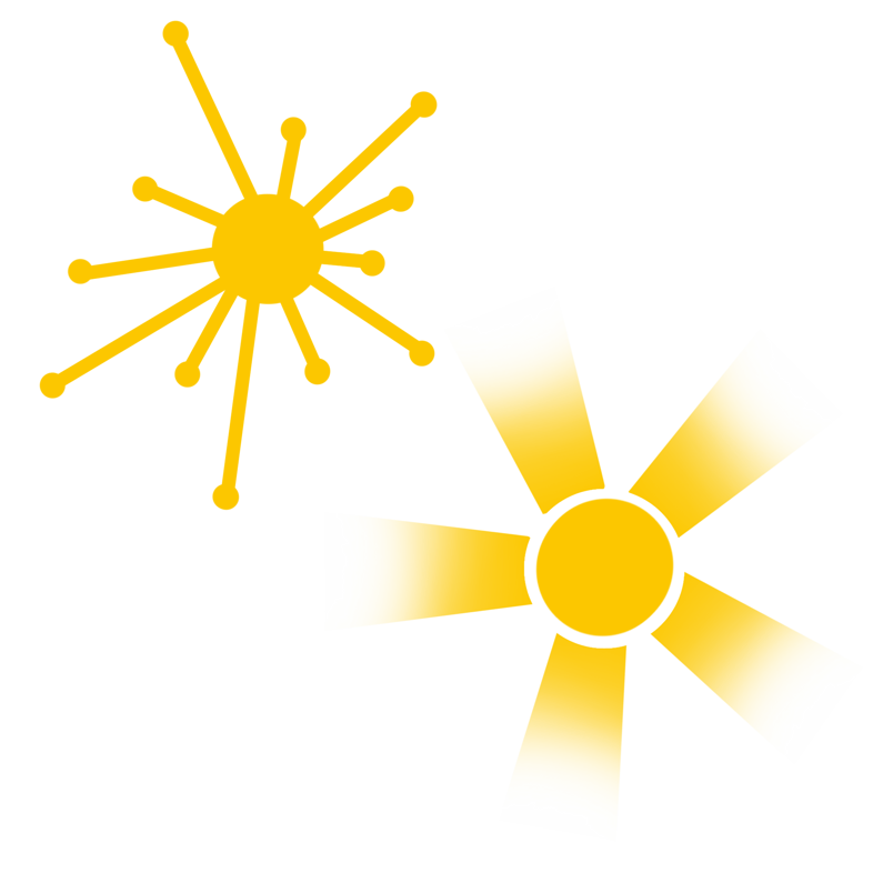 太阳暖色扁平太阳png