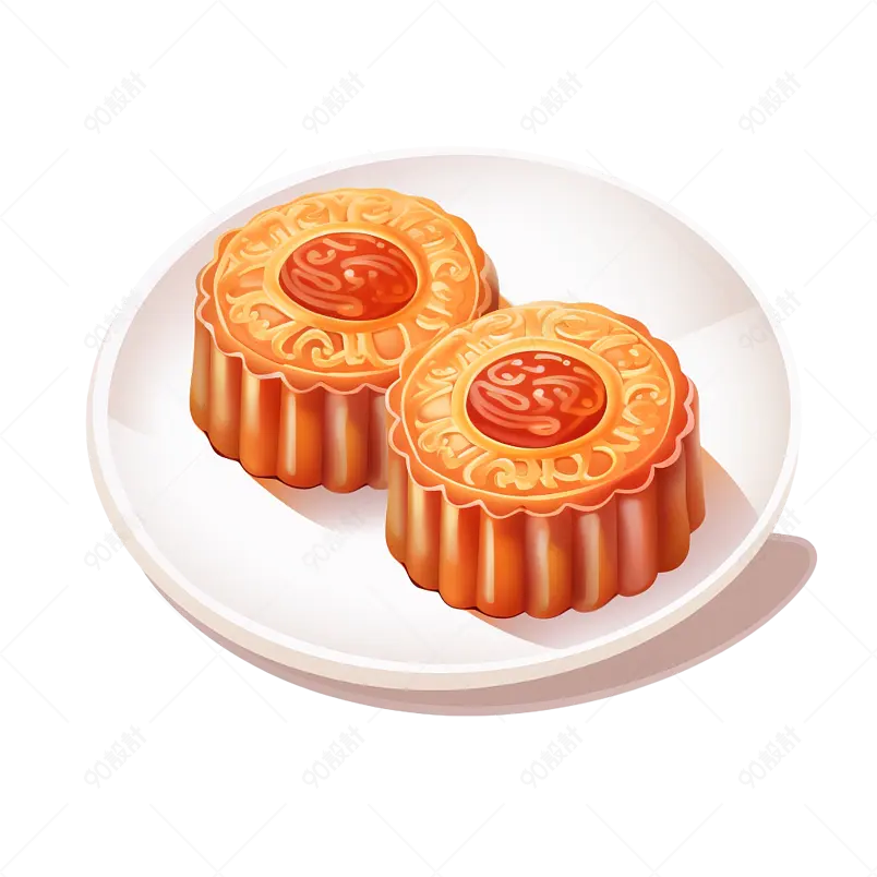 月圆中秋庆祝中秋节月饼