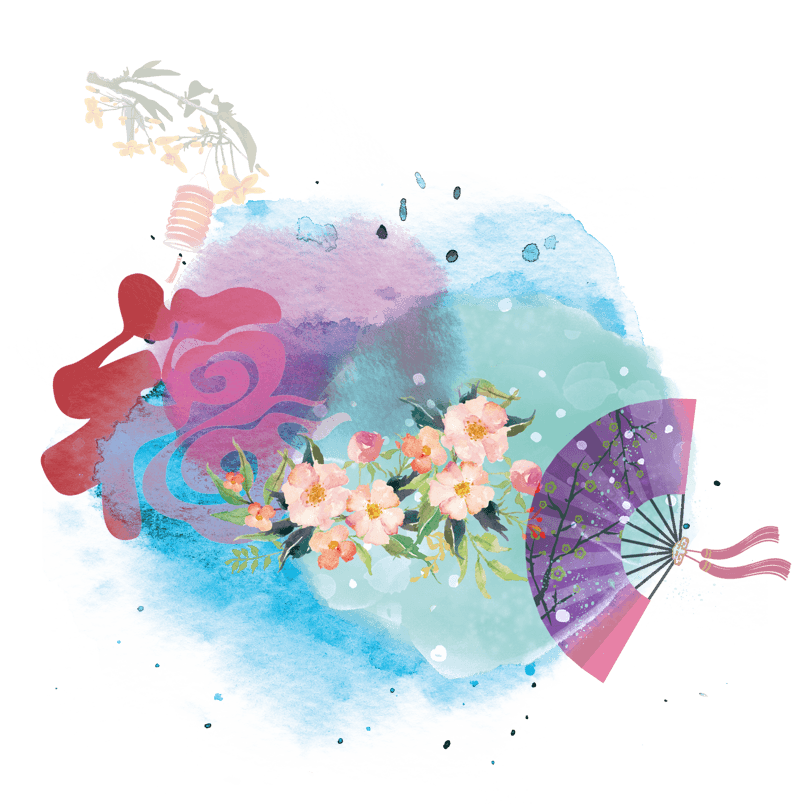 水墨晕染背景中国风免抠素材