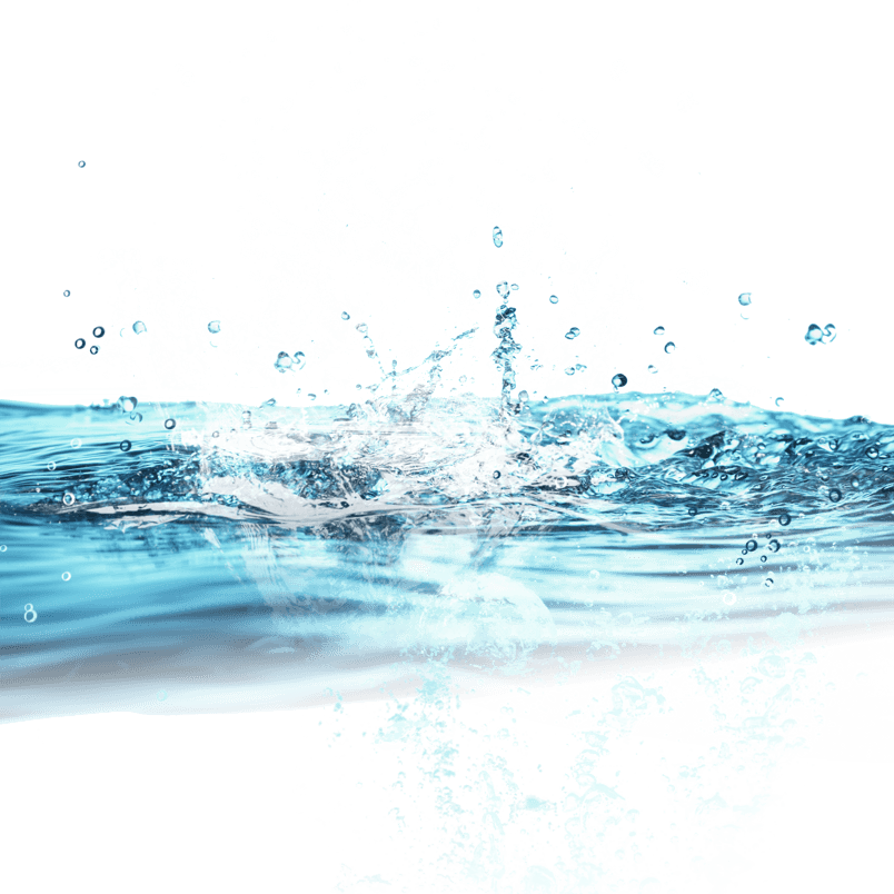 喷溅的蓝色水浪水滴元素