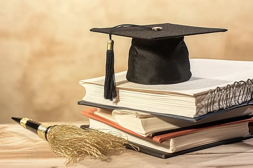出国留学学习教育学士帽静物摄影