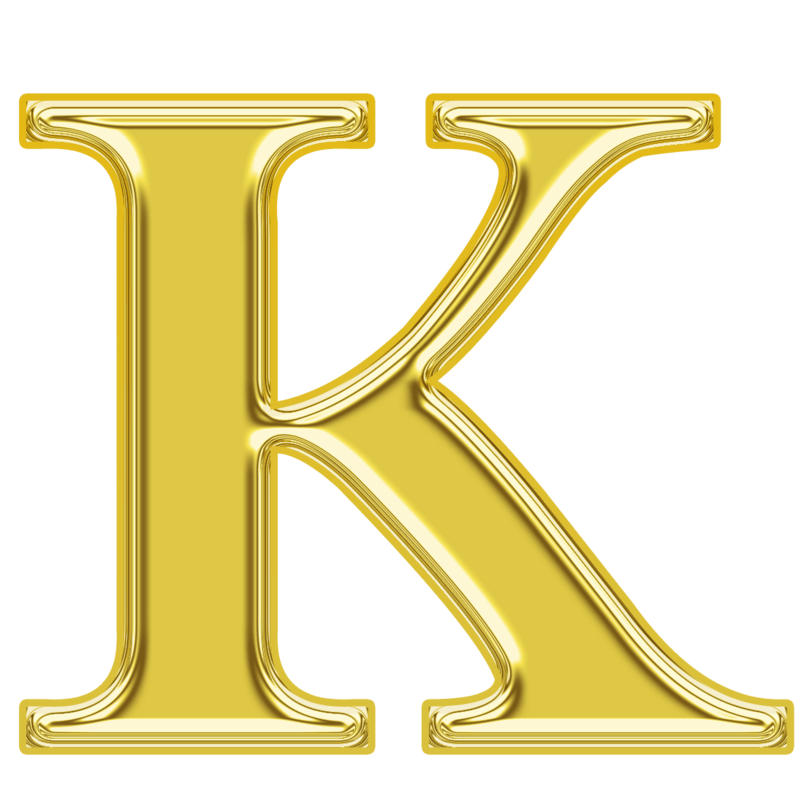 金色金色字体K