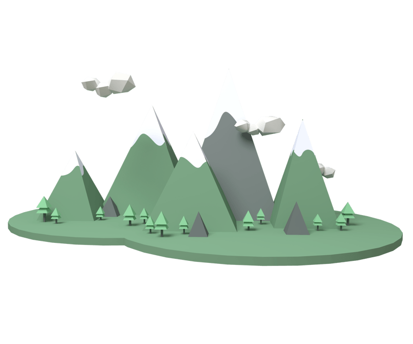 雪山山脉冬天c4d