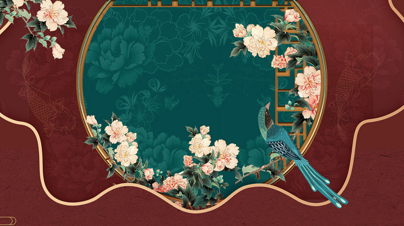 红色文艺复古节日女装banner海报背景