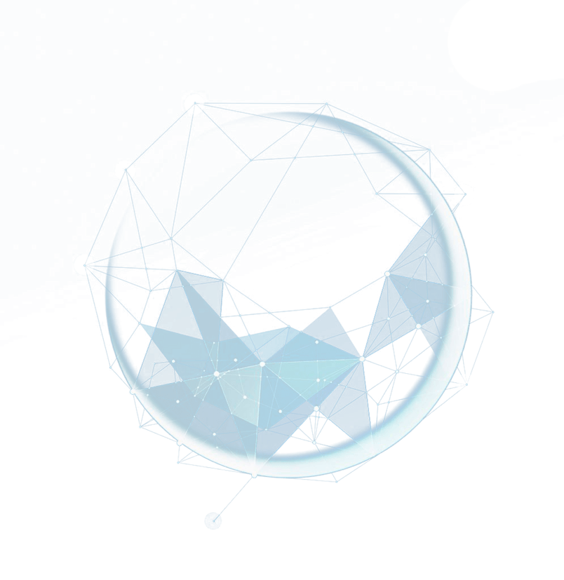 蓝色几何特效圆