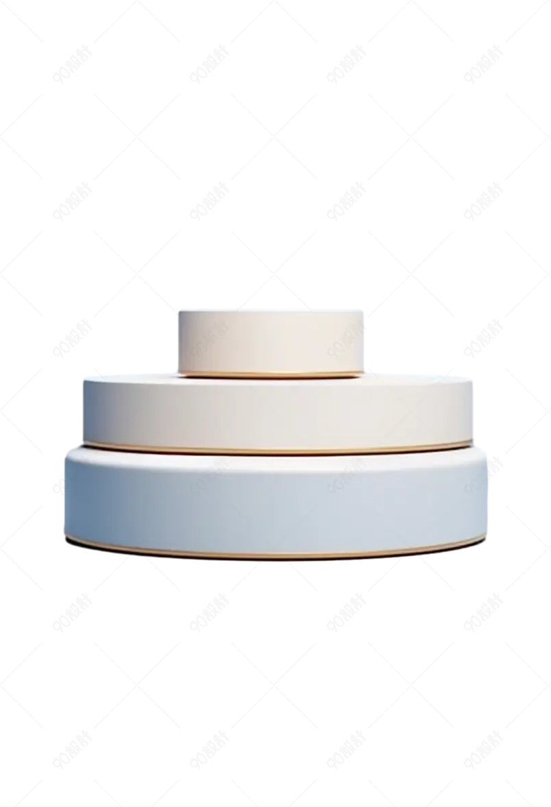 白色C4D渲染电商展台几何展台元素
