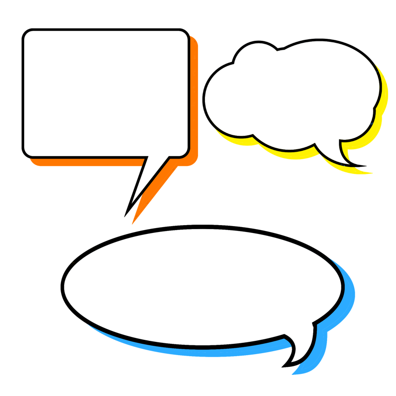 可爱投影气泡对话框边框