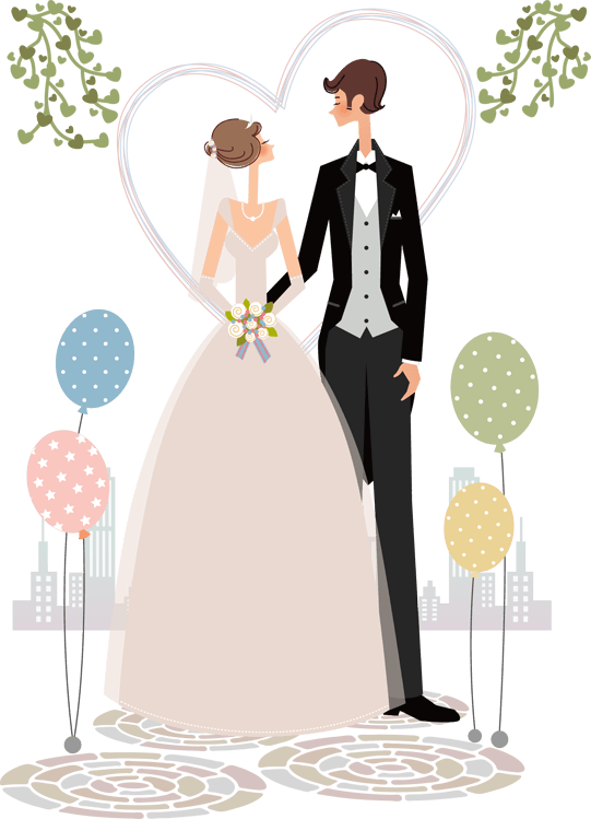 步入婚姻殿堂的情侣