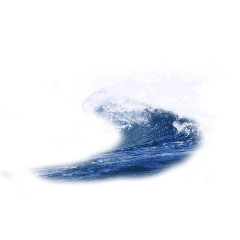 水浪白色水花蓝色海洋元素
