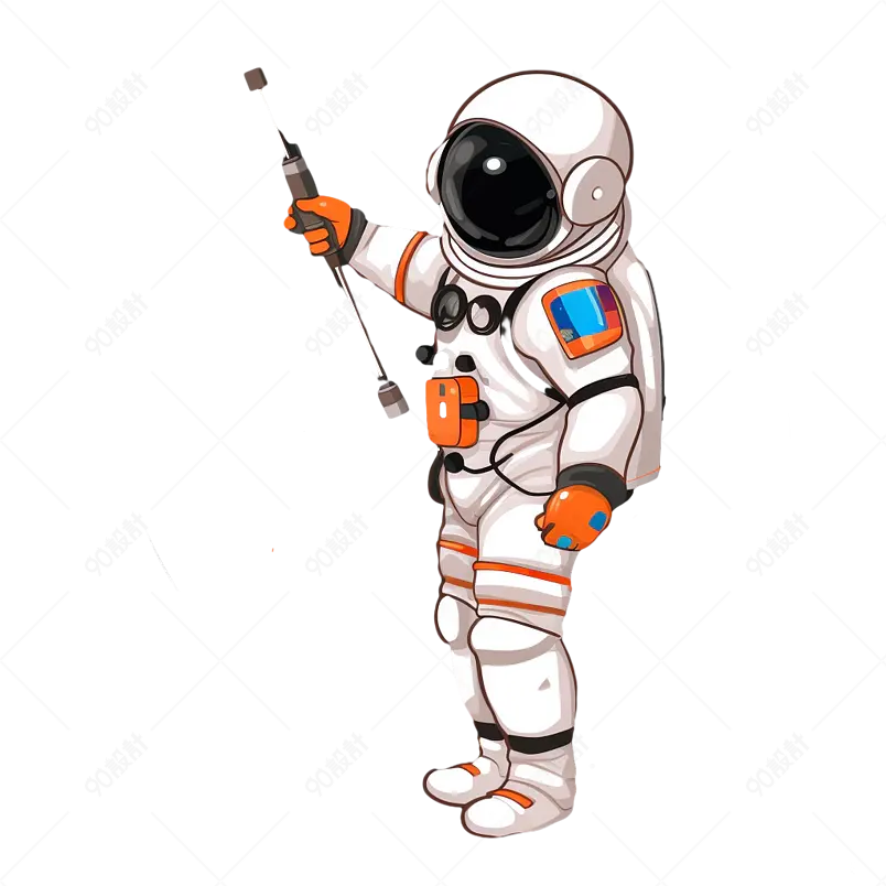 太阳系星云航天宇航员空间宇宙太空月球科技星球手绘图