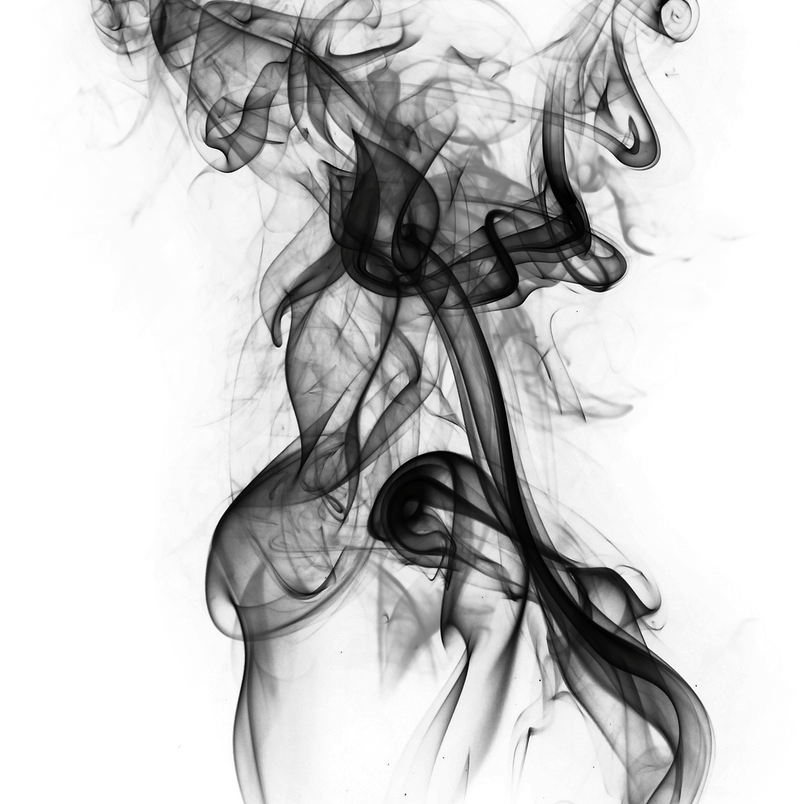 中国元素水彩泼墨黑色灰色烟雾