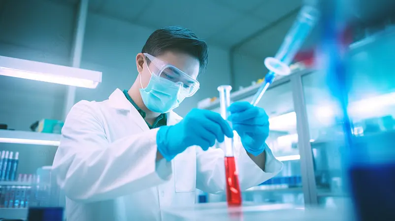 穿白大褂的研究员实验室药物研发科学家研究科研项目