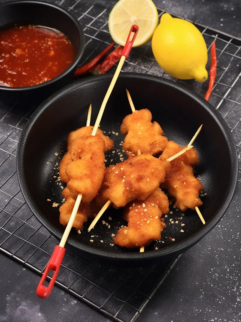 炸鸡排美食油炸类烧烤美食摄影