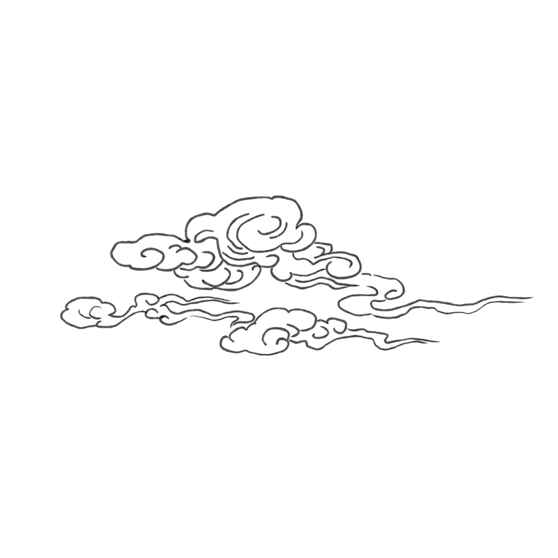 中国风白描祥云元素