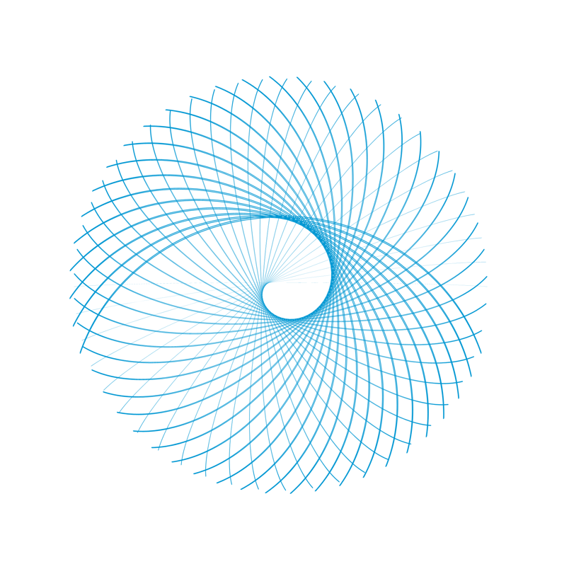 蓝色螺旋条纹图形png素材