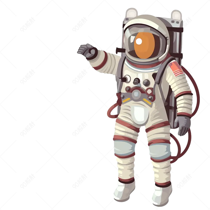 星空航天宇航员空间宇宙太空月球科技星球手绘图