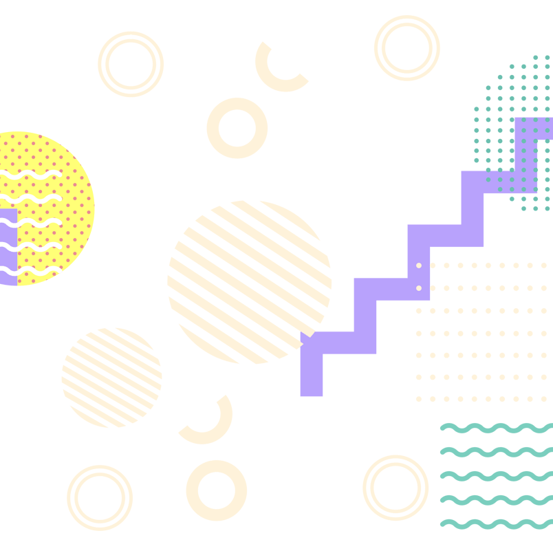 孟菲斯风格线条点线面不规则几何形状素材元素